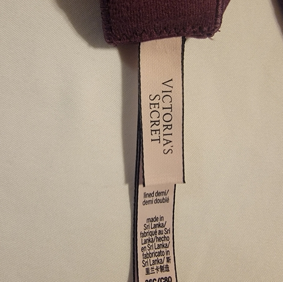 Victoria’s Secret Body By Victoria Lined Demi Bra purple Lace Wire Size 36C - Picture 6 of 7